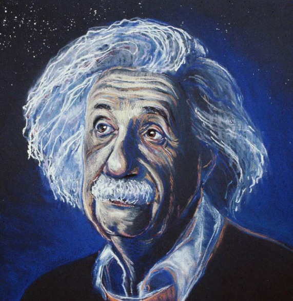 Einstein, pastel, Inst. for Adv. Studies, Princeton